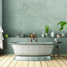 Loft Bathroom with Plants