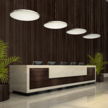 Interior of a hotel reception 3D illustration
